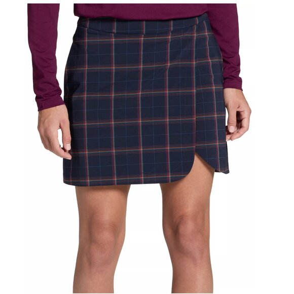 NWT Walter Hagan Clubhouse 17" Plaid Skort in Dark Navy - Picture 1 of 13